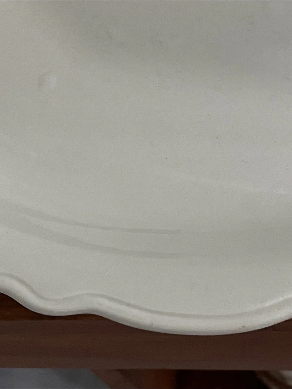 Homer Laughlin Carolyn Scalloped Ceramic Serving Platters - 52600 set of 2